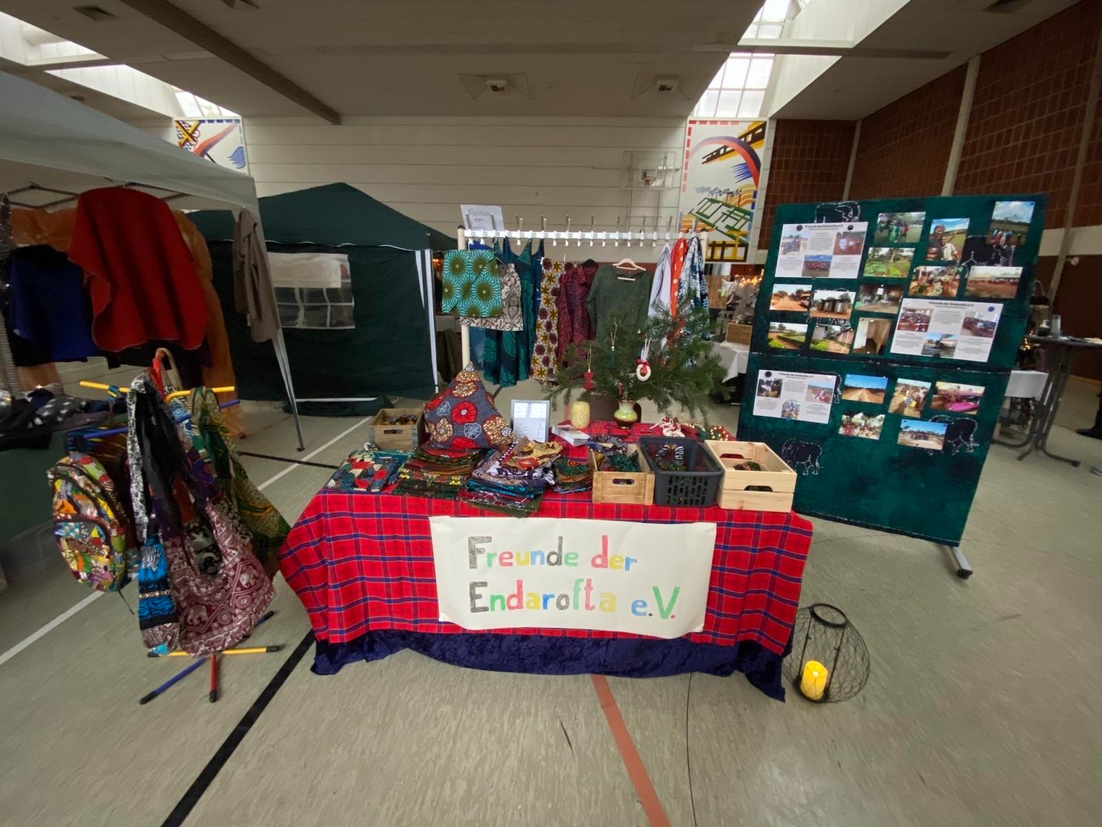 Photo of our booth at the Belznickel Market