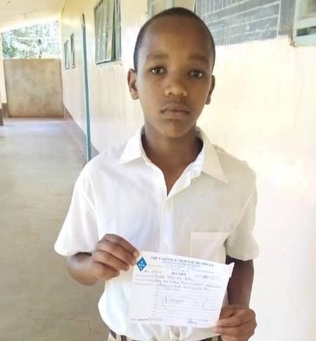 &ldquo;Photo of sponsor student Anold with his exam&rdquo;